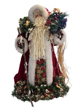 Vintage 24” Santa Claus Figure Woodland Rustic Christmas Decor
